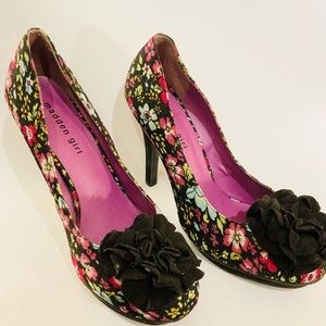 5 inch Floral Heels